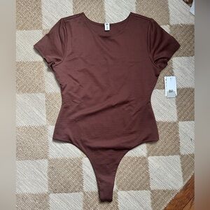 NWT Brown Short Sleeve Bodysuit from Nordstrom